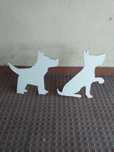 Cão em madeira fina, para decoração