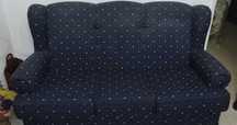 Sofá-cama azul + sofá individual