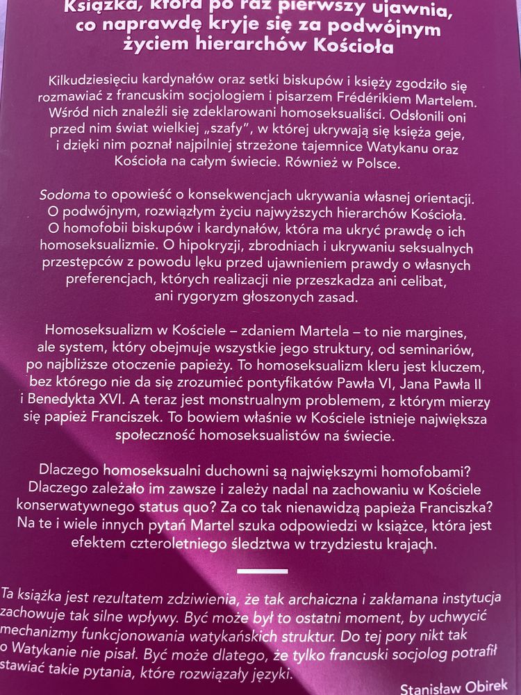 Hipokryzja i wladza w Watykanie „ SODOMA”