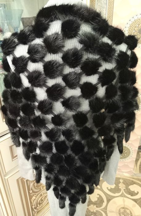 Норковая накидка. Мех из натуральной норки. (42 / ХL / 50).