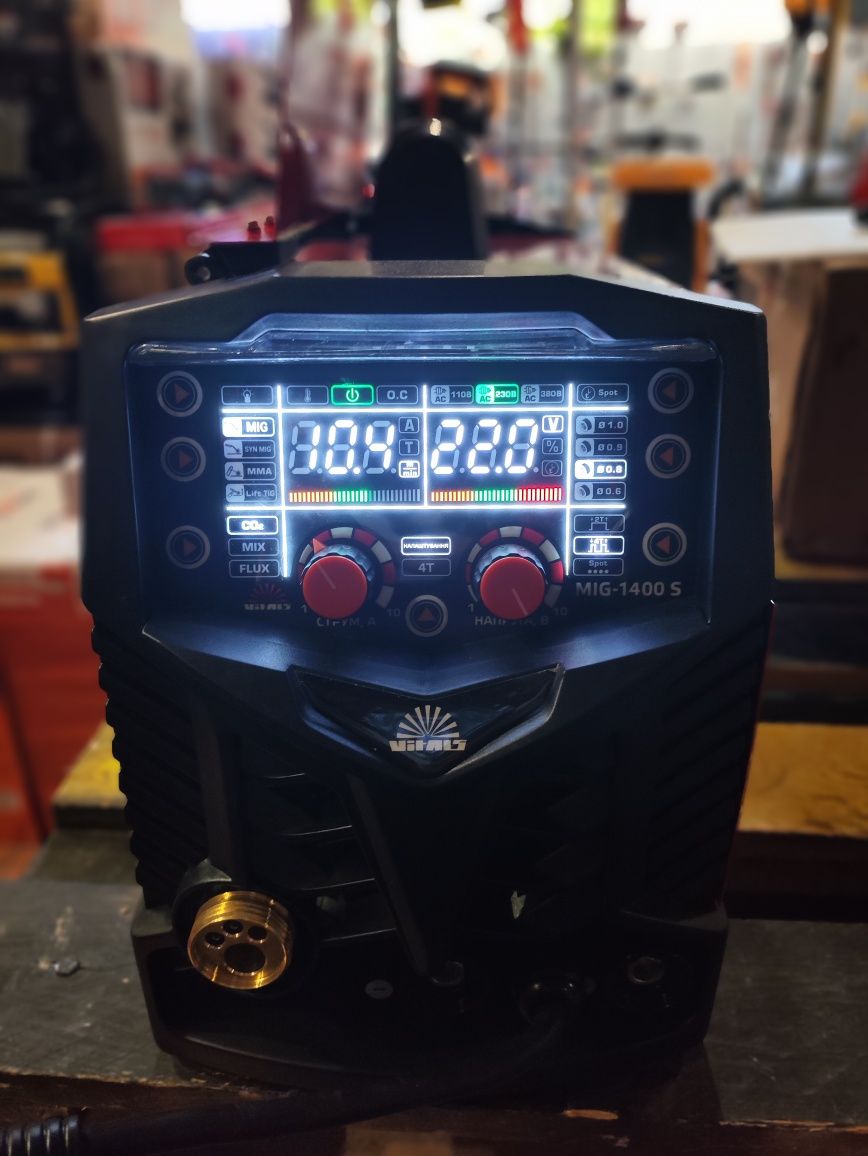 Сварочный полуавтомат Vitals Master MIG-1400S/5кг/газ/Синергетика/NEW