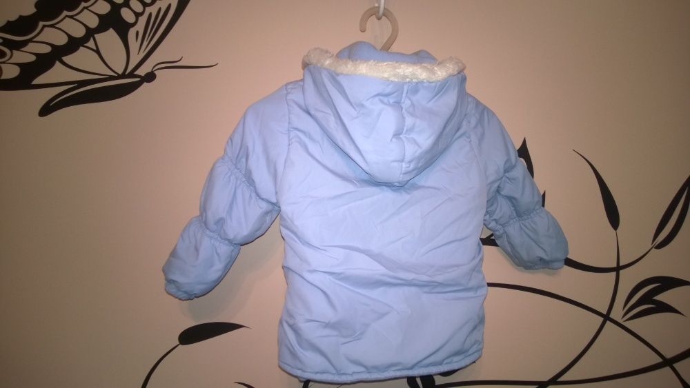 Wiosenno-jesienna błękitna kurteczka dziewczęca r.86