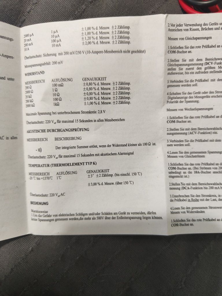 Multimetr uniwersalny miernik natężenia amperomierz woltomierz