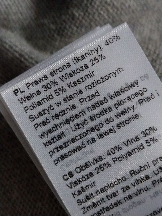 Komplet damski z wełny, kaszmiru, wiskozy  L