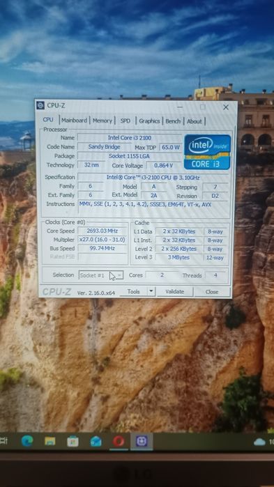 Мат плата сокет 1155+i3 2100