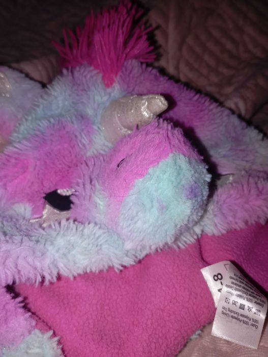 Czapka z szalikiem w kształcie jednorożca dla dziecka 104-128cm