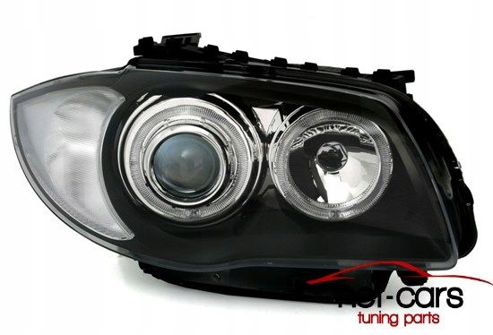 Reflektory lampy przednie BMW E81 E87 Angel Eyes DEPO CCFL czarne