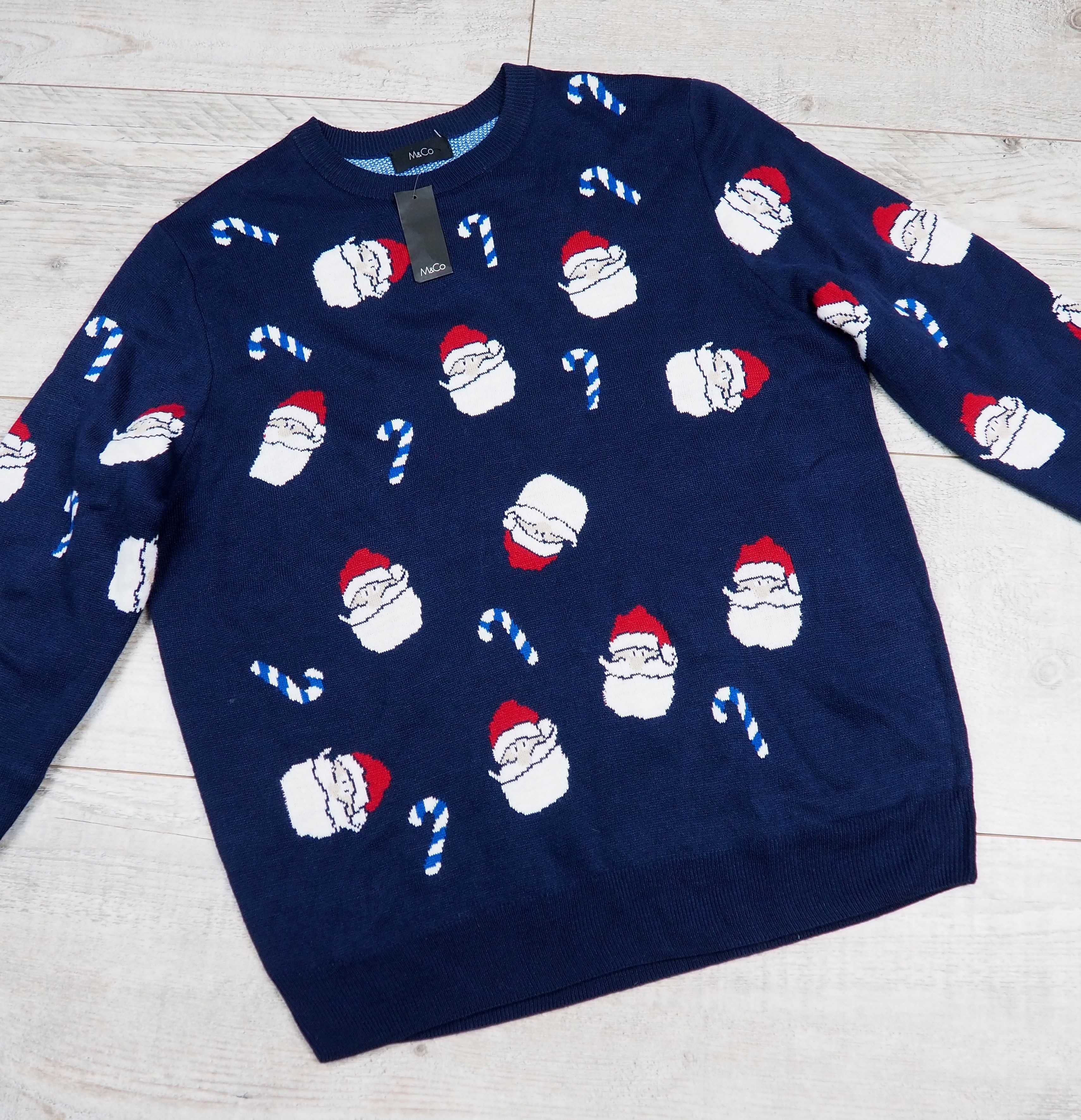 M&Co._Xmas jumper_Santa's_świąteczny sweter męski_L