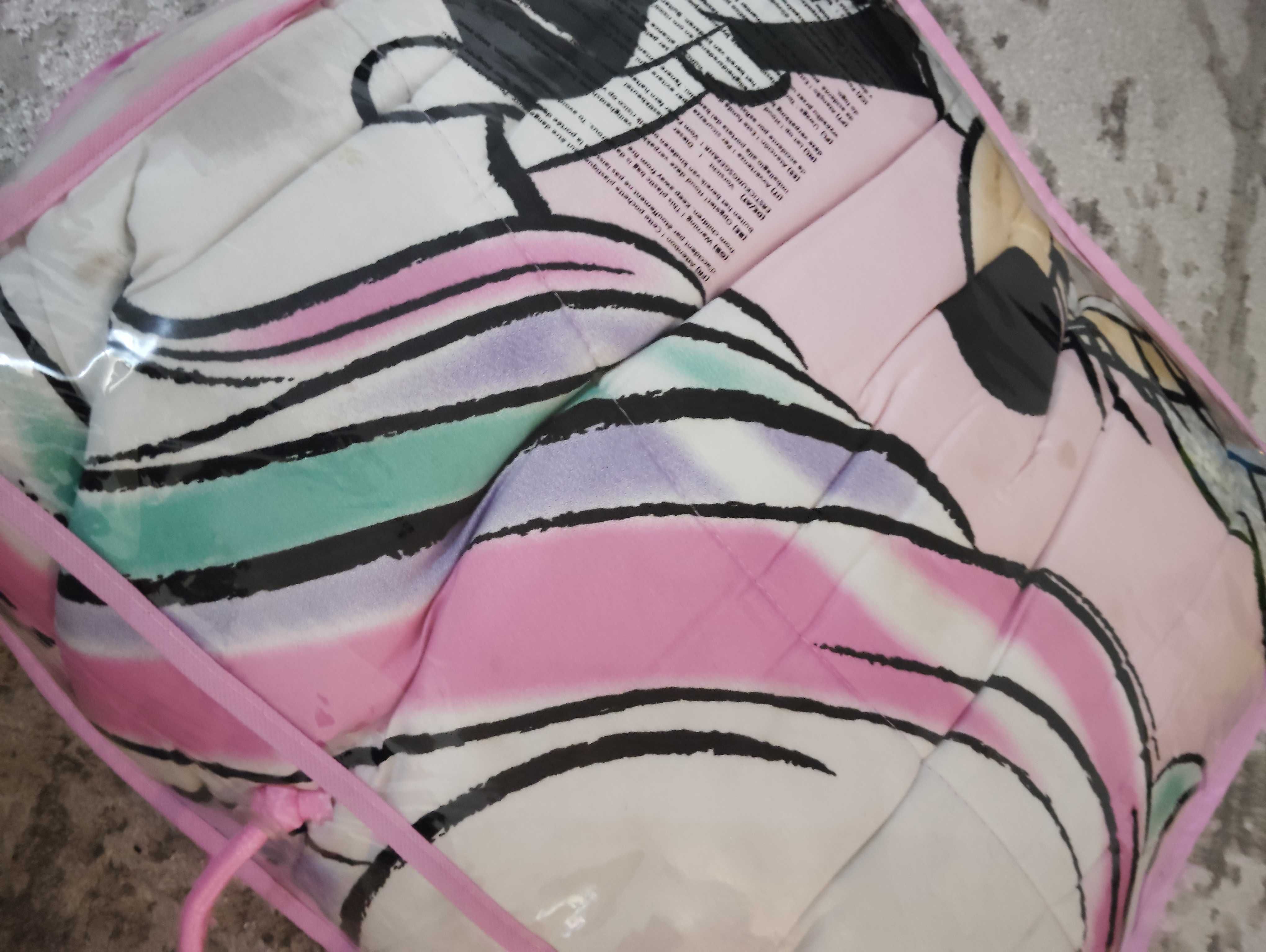 Edredão minnie e unicórnio para cama de solteiro