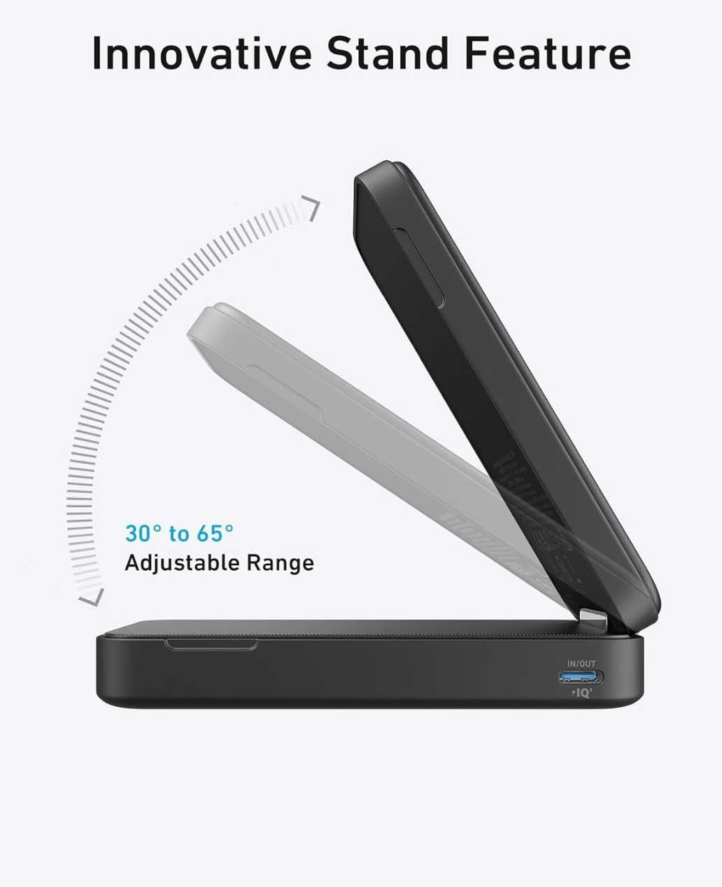 Магнітна батарея Anker MagSafe Power Bank 6600mAh Qi2 швидка - Black