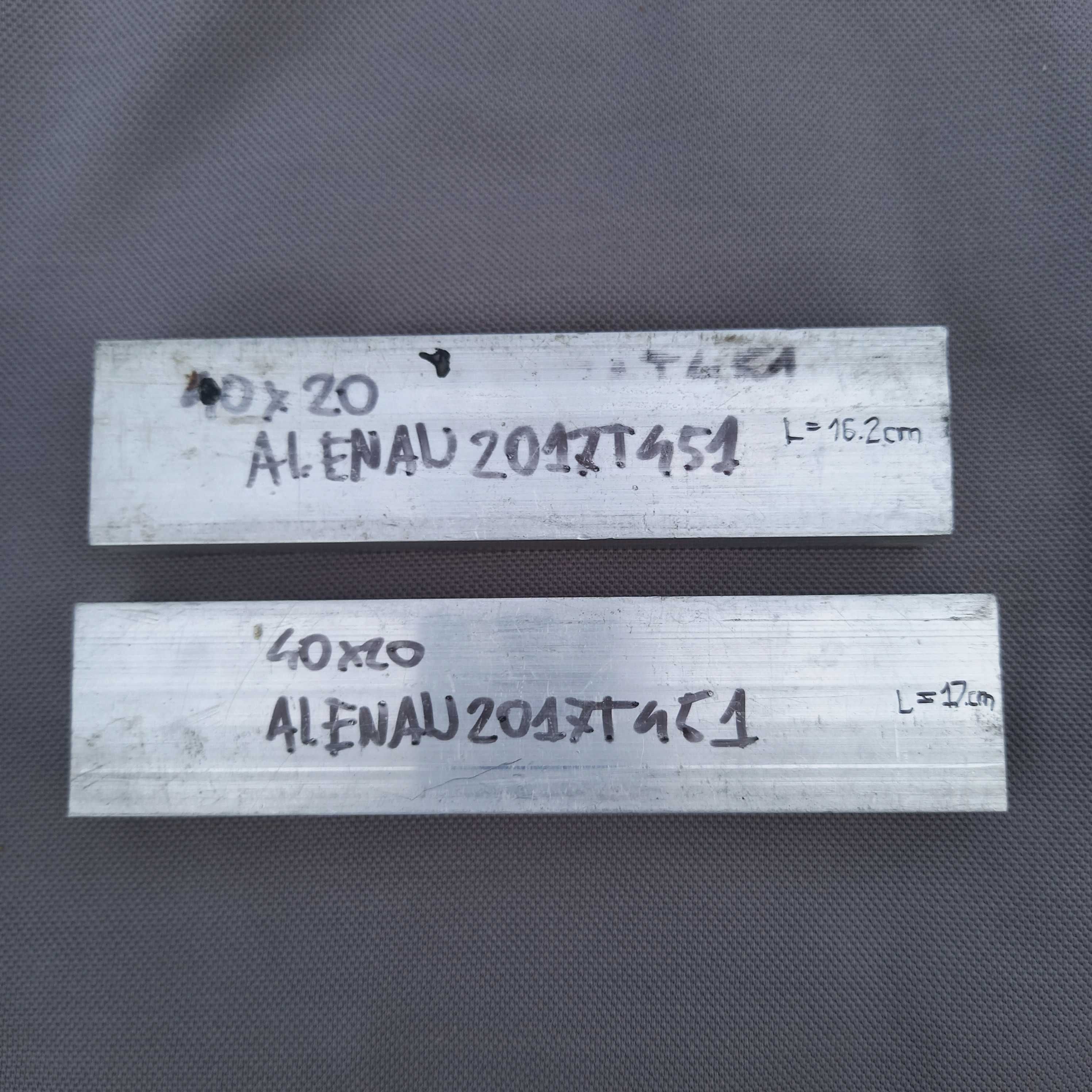 40x20 aluminium formatka EN AW-2017T451 , pręt kwadratowy