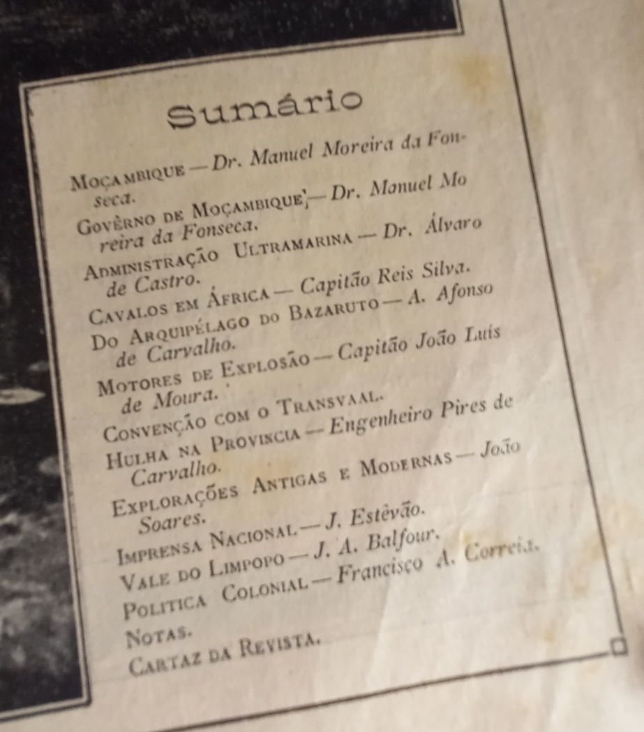 Revista de 1921 sobre Moçambique