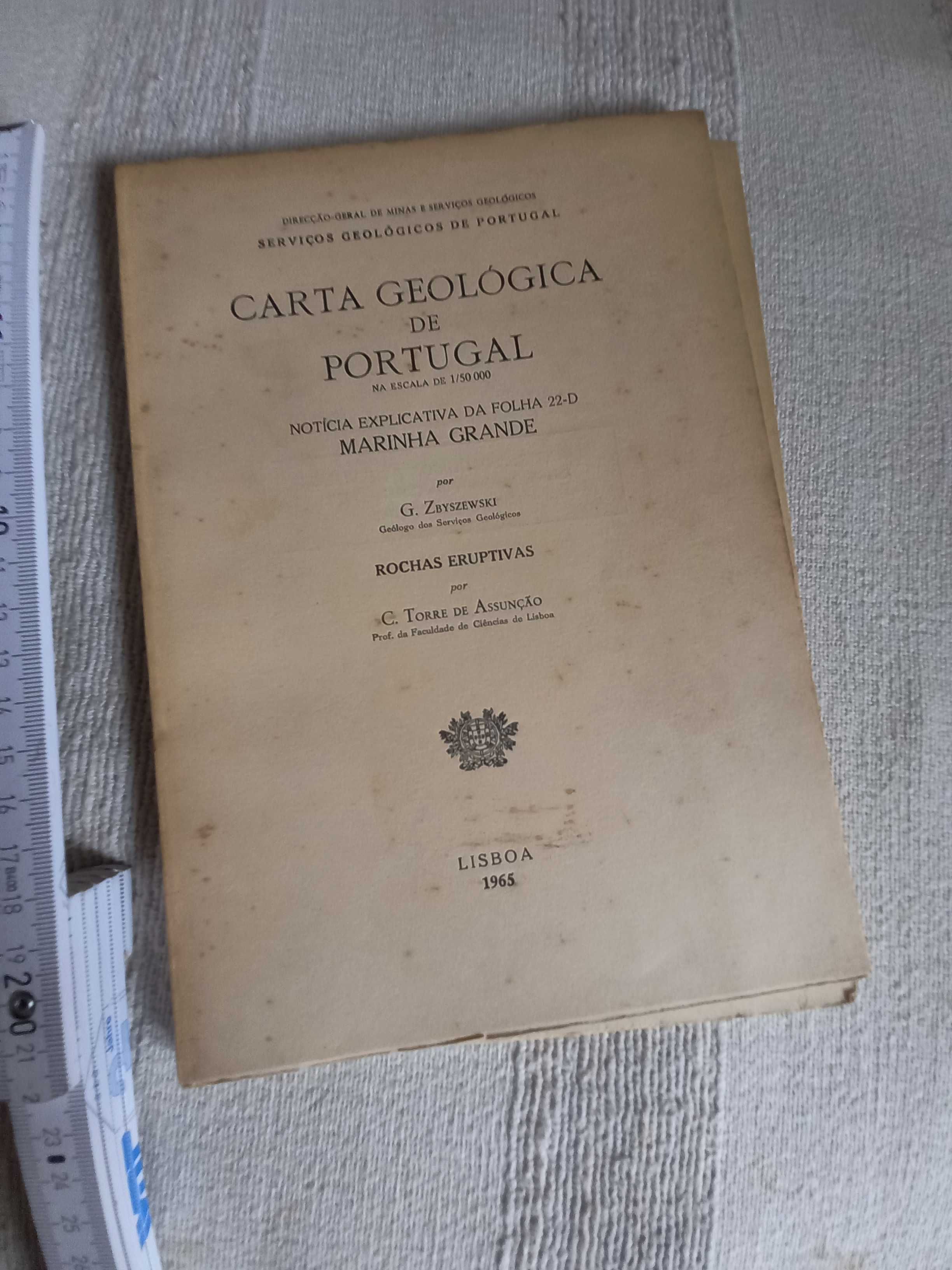 carta geológica da Marinha Grande em 1 9 6 5