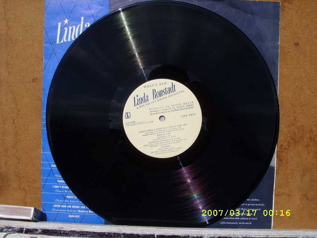 43.Plyta gramofonowa; Linda Ronstadt--Whads new, 1988 rok.