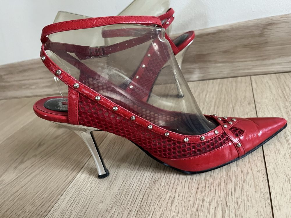 Buty szpilki czerwone rozm 37
