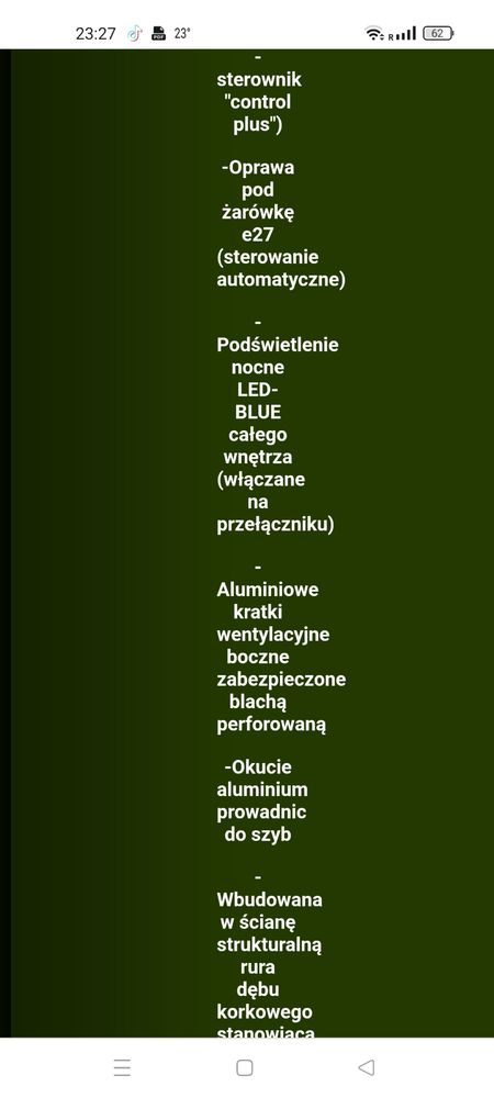 Wyposażone terrarium