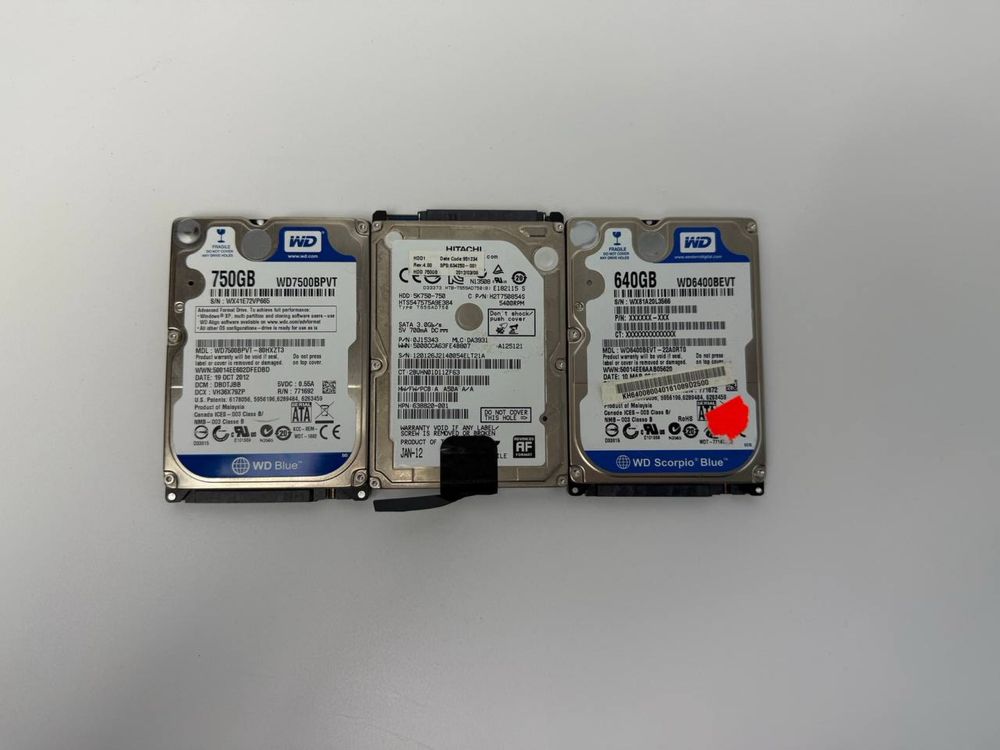 HDD 2.5 320Gb/500Gb/640Gb/750Gb/1000Gb/1Tb жорсткий диск