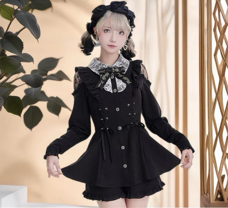 Комплект міні сукня  +спідниця JK Лоліта Dark Girly