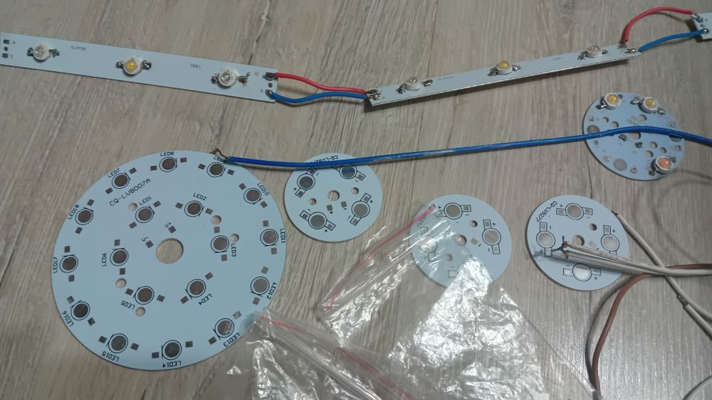 LEDY, drivery, płytki do lamp akwarystycznych i nie tylko