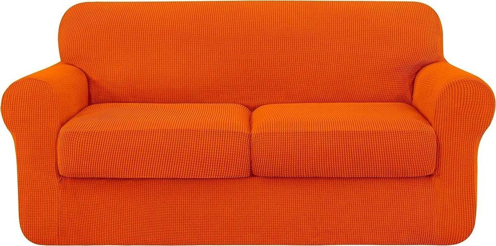 subrtex Narzuta Pokrowiec na sofę 2-osobowa 145-178 cm pomarańcz