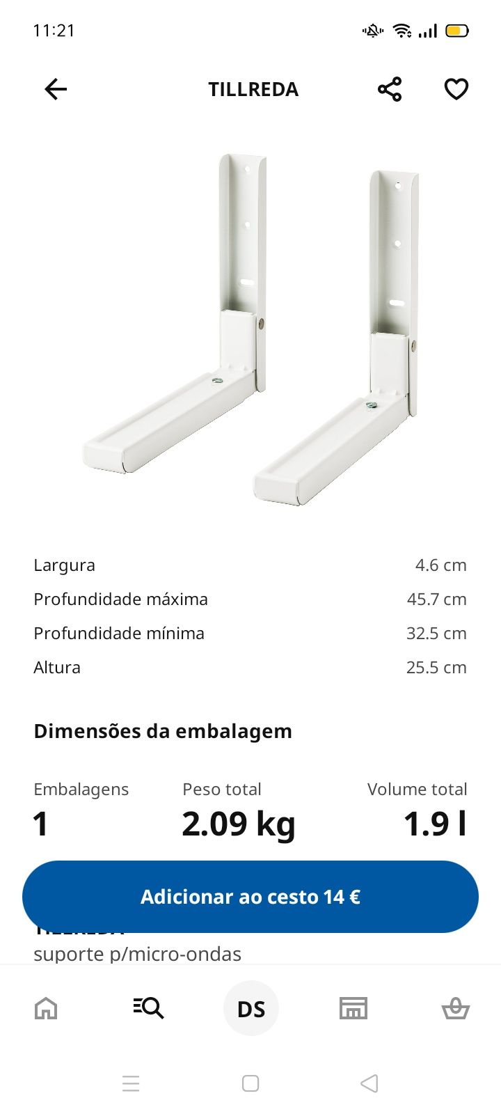 Vendo suporte de microondas
