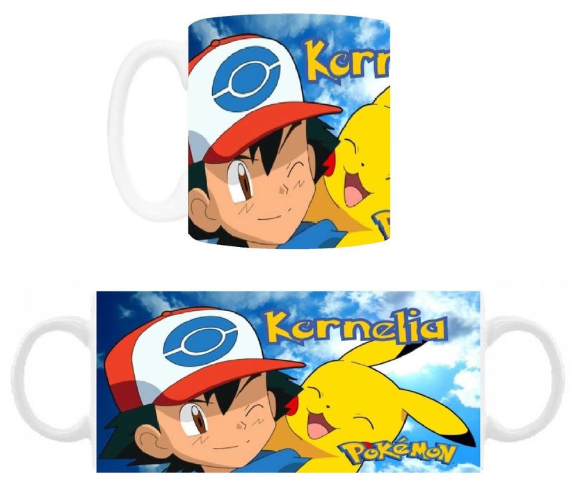 Kubek z nadrukiem Pokemon, różne wzory plus imię