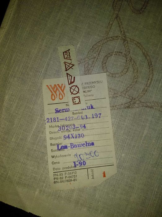 Sprzedam obrusy z czasów PRL