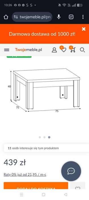 Ława kawowa, stolik