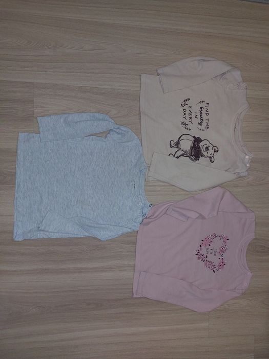 Zestaw 3 bluzek na długi rękaw dla dziewczynki 98 cm Sinsay