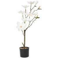 Nowy Śliczny Kwiat w doniczce Biała Magnolia 60 cm Sztuczna