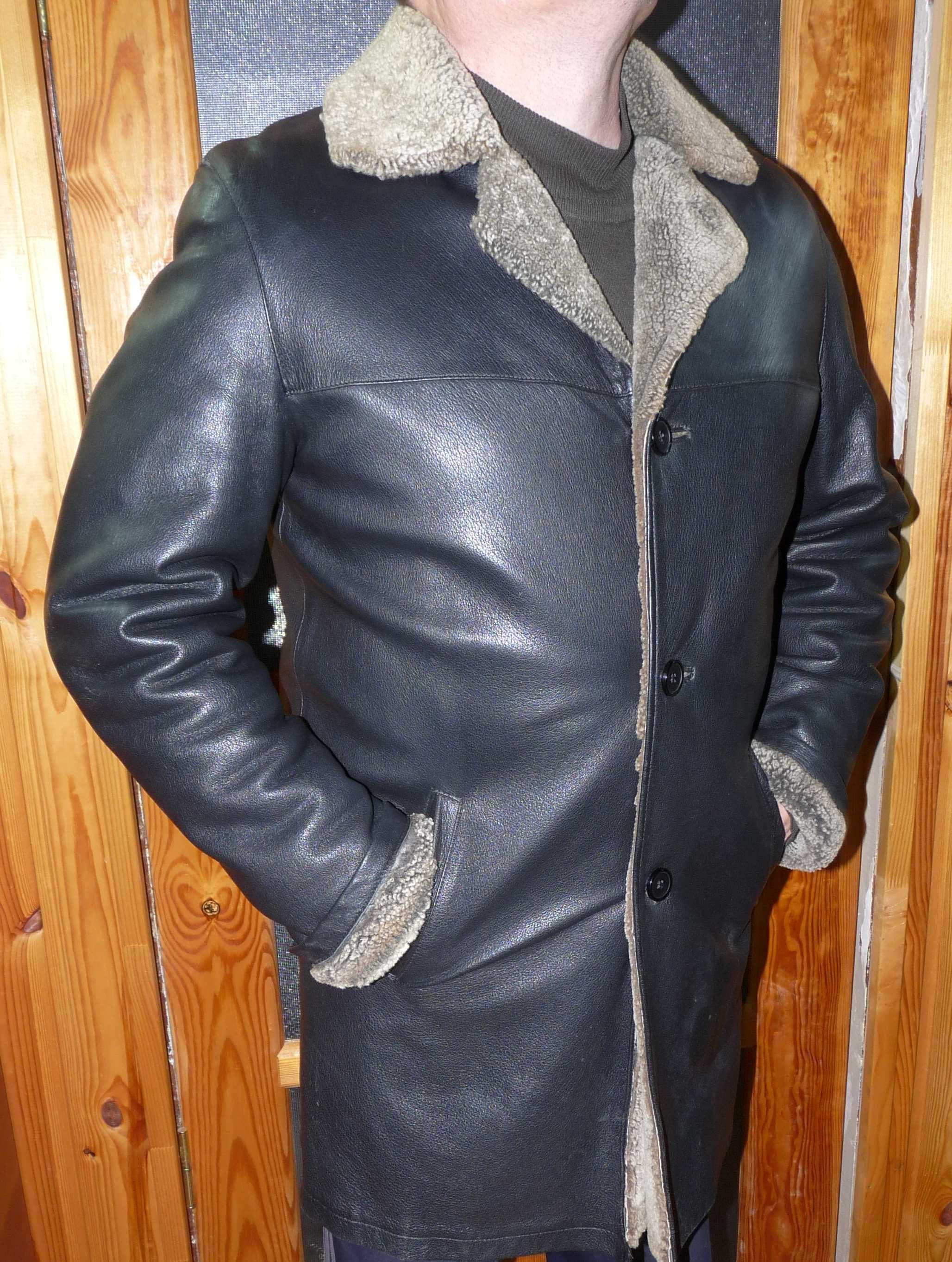 Зимняя куртка натуральная кожа , мех