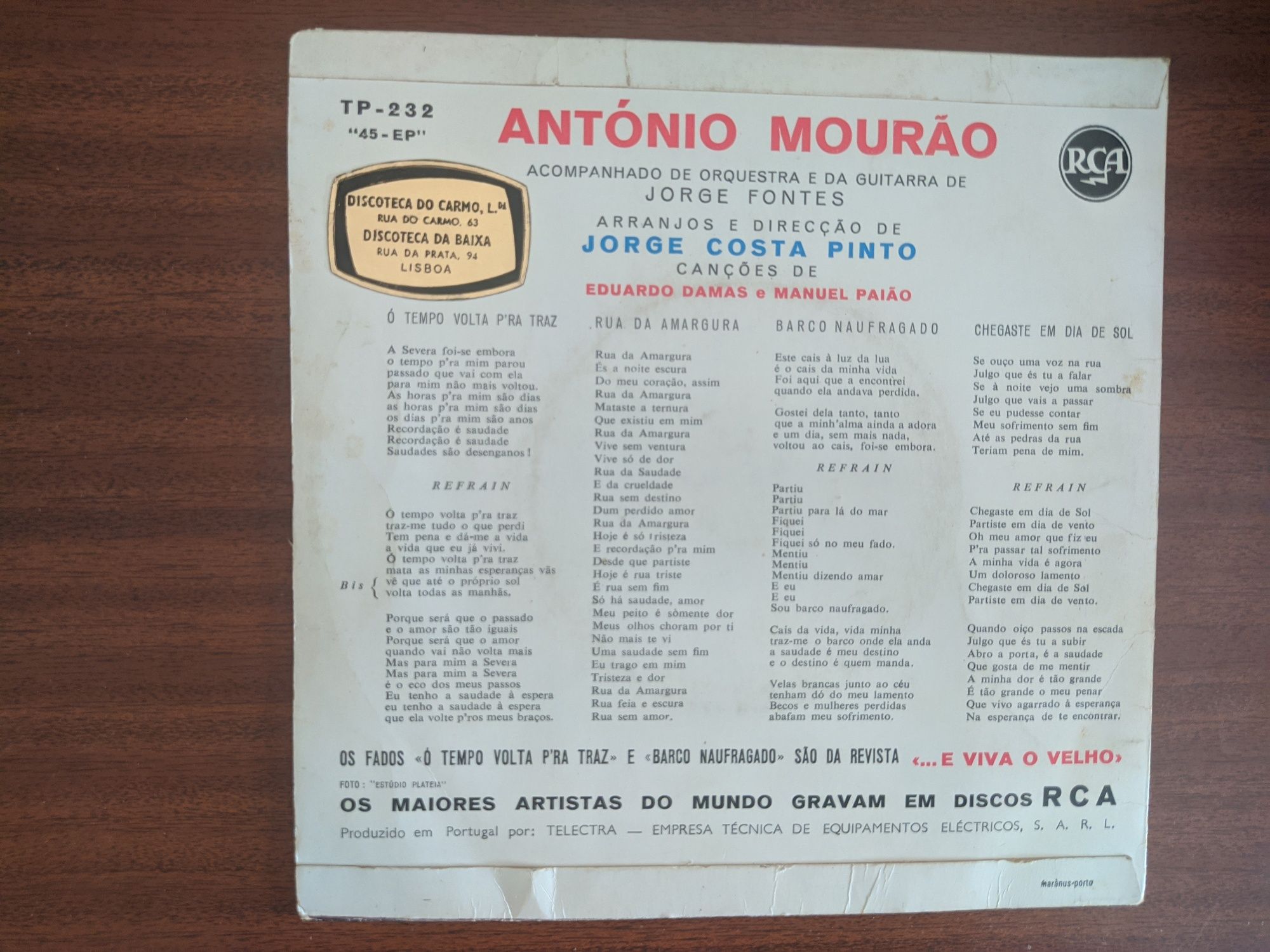 Vinil - António Mourão – Na Revista "... E Viva O Velho"