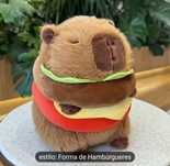 Peluche Capivara hambúrguer