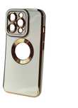 Iphone 13 PRO Etui Case Obudowa Silikonowa Biało-Złota kod 2203