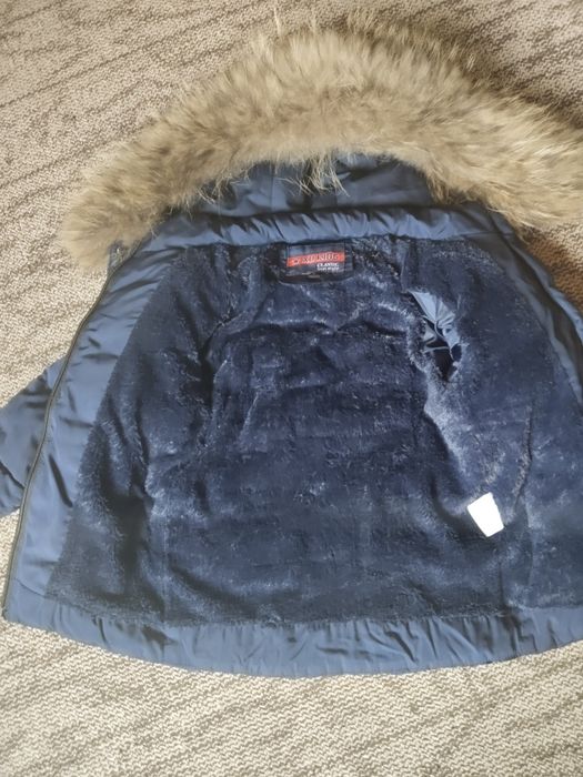 Зимняя куртка 3-5 104 110 116 С натуральним мехом