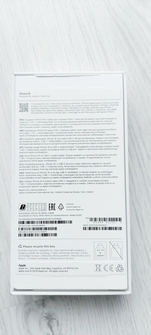 iPhone 16  Biały Nowy