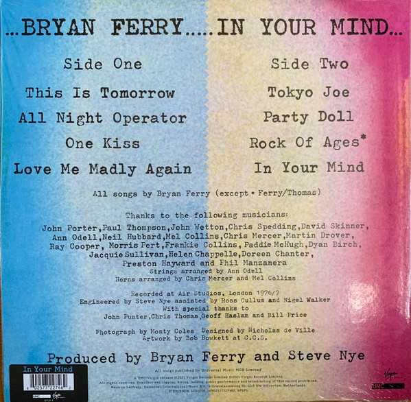 BRYAN FERRY- In Your Mind- LP- płyta nowa , zafoliowana