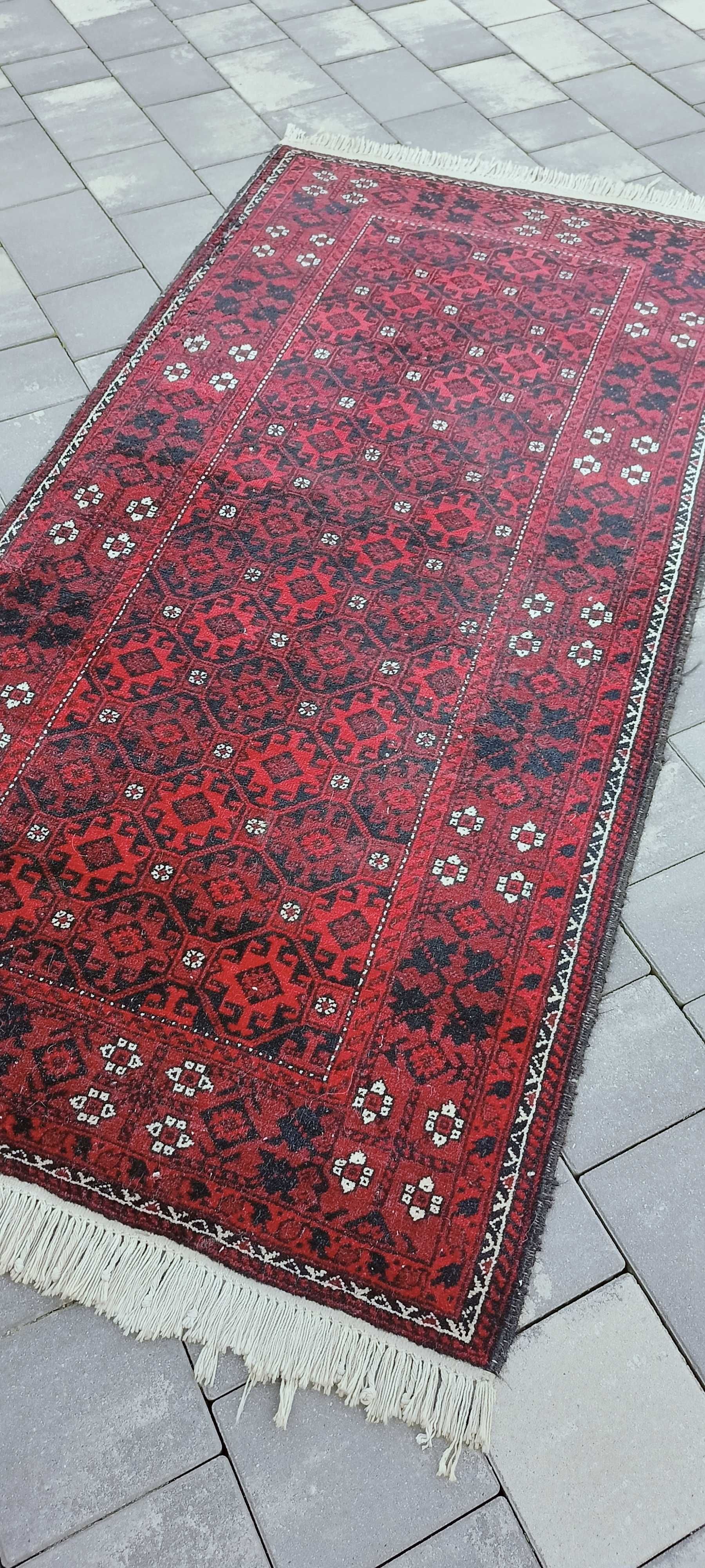 Belauta ręcznie tkany dywan wełniany perski 194 x 90 cm wełna