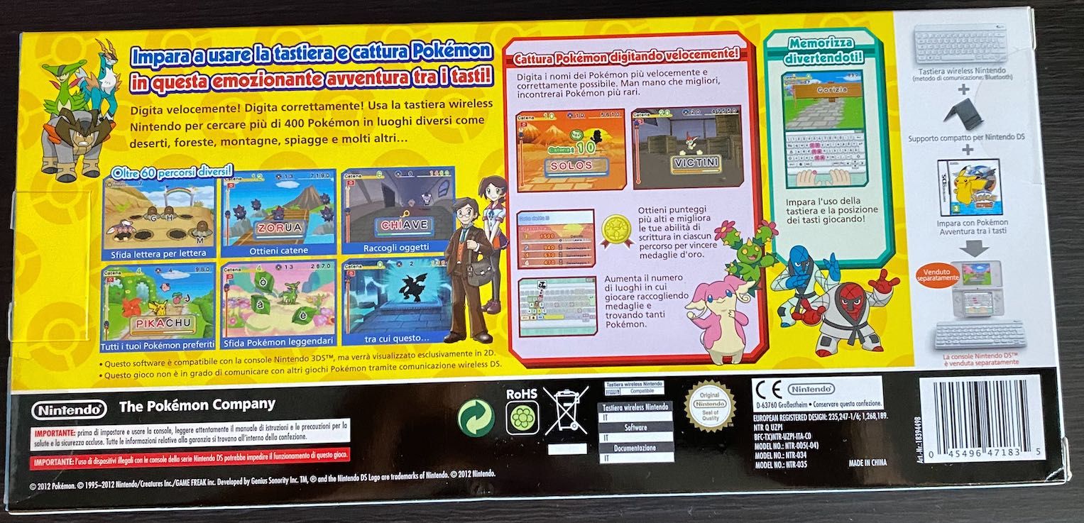 Zestaw Bezprzewodowa Klawiatura Nintendo DS Pokemon - NOWY