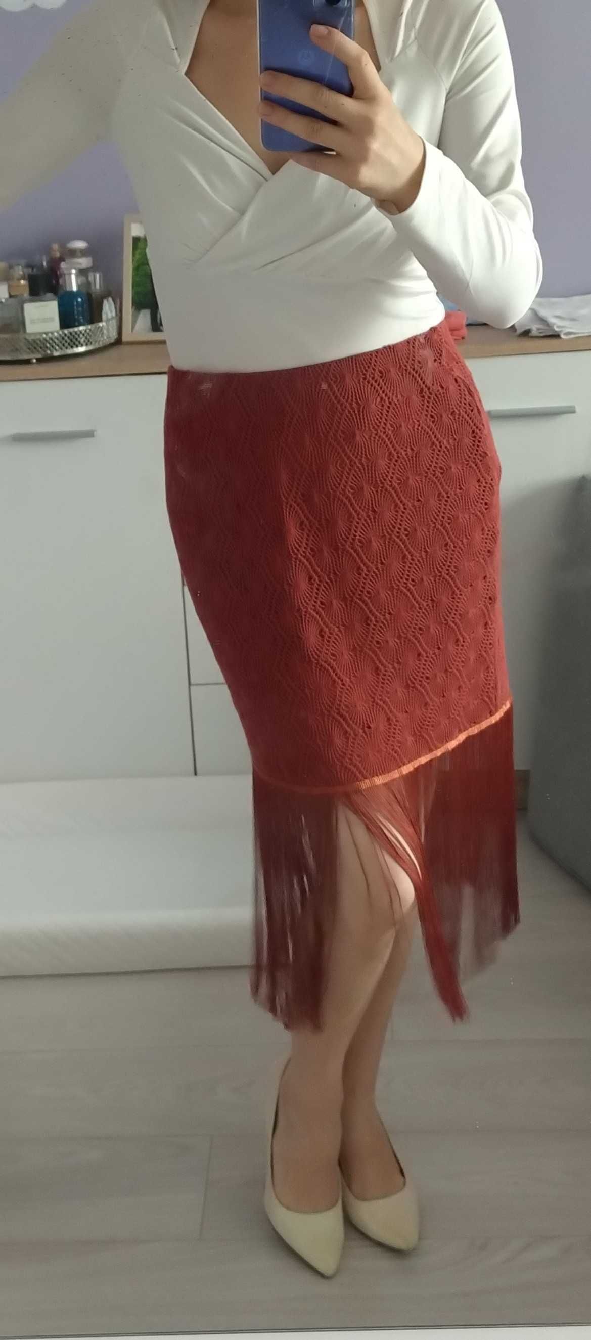 Spódnica mini z frędzlami Mohito
