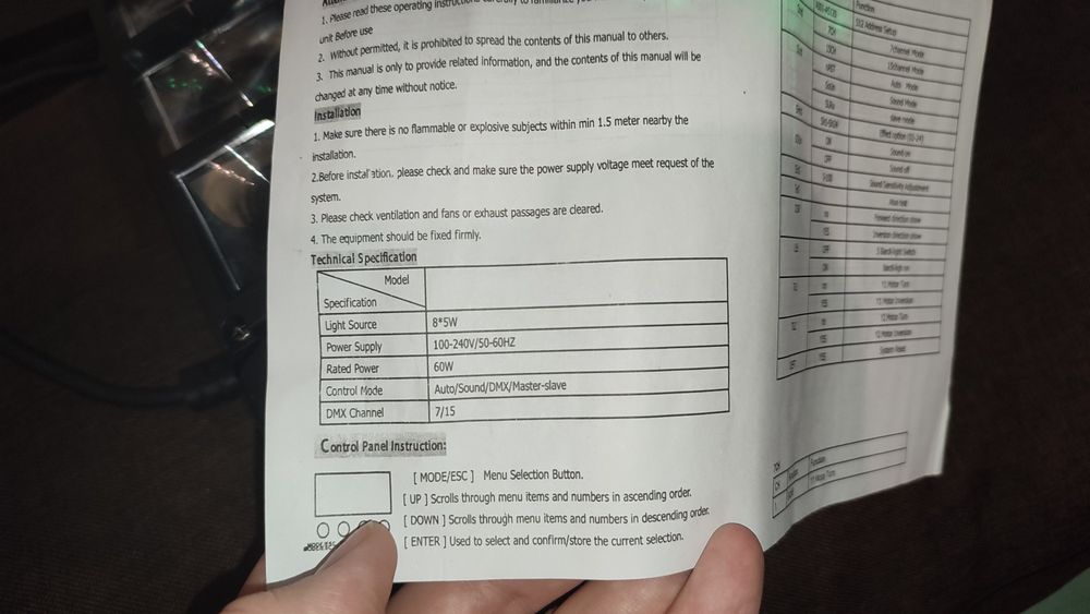 Led mini spider світловий прилад световой прибор освітлення освещение