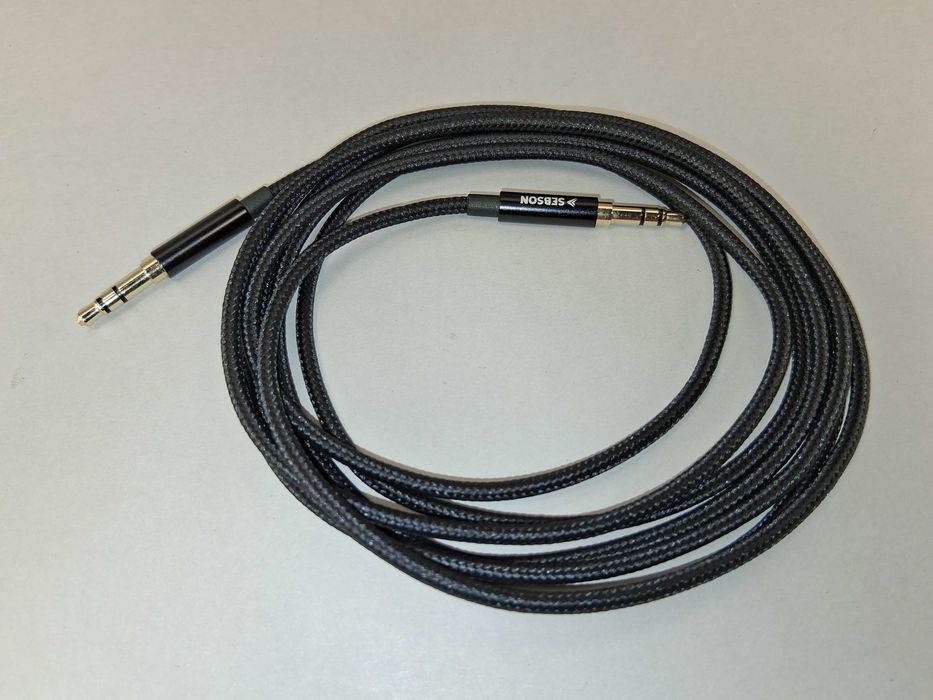 N268 Kabel Audio Jack 3.5mm Czarny Męski Męski Stereo AUX