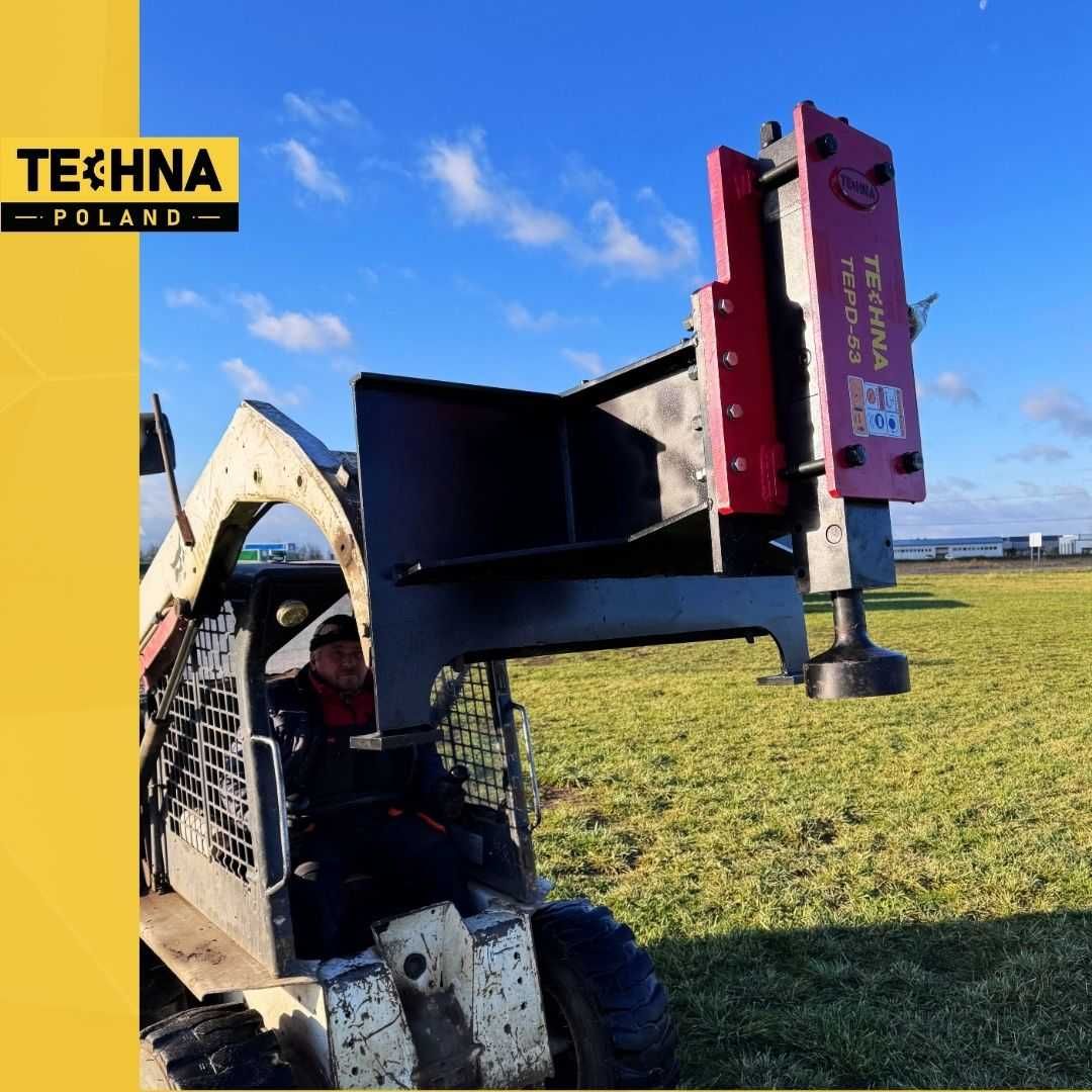 Kafar hydrauliczny, palownica hydrauliczna wbijania JCB Bobcat wbijak
