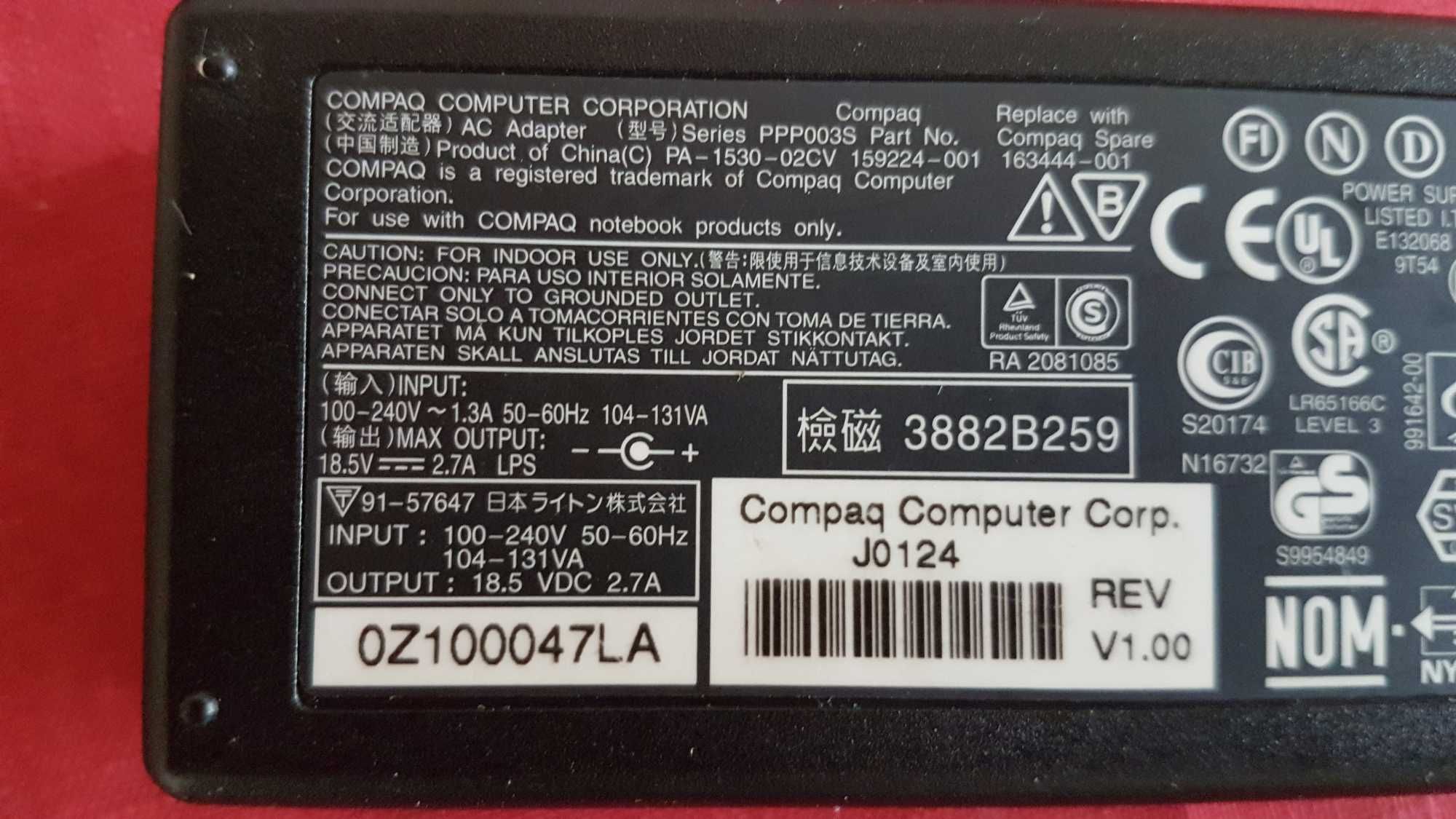 Zasilacz do laptopa COMPAQ do wyboru