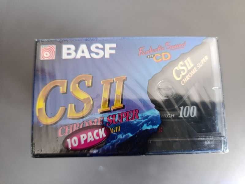 Kasety magnetofonowe BASF CS2 100, 10szt, nowe, zafoliowane.