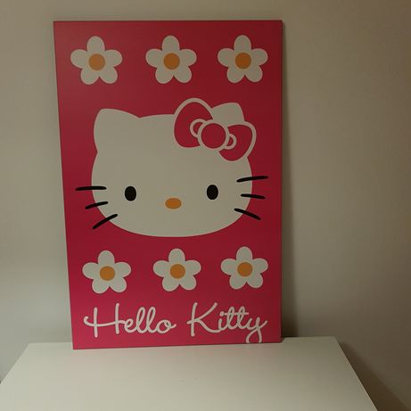 Duży obraz VOX Hello Kitty dla dziewczynki kotek 90cm x 60 cm