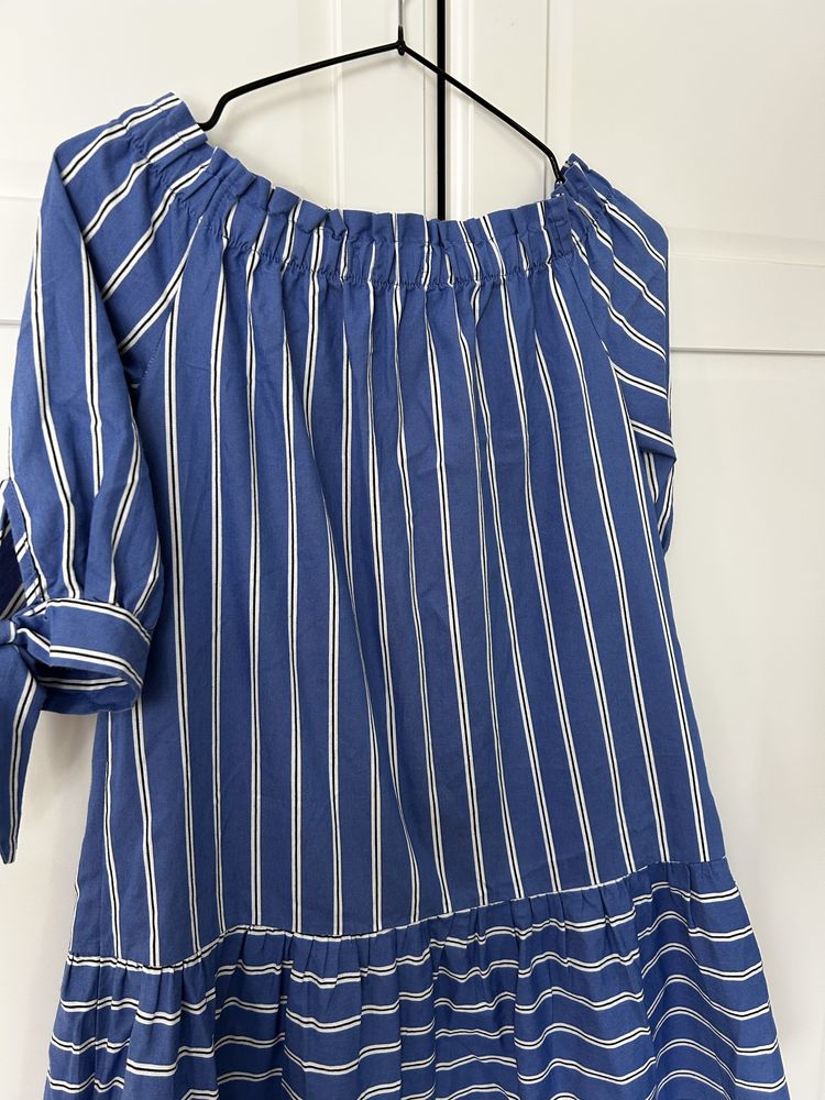 Niebieska sukienka w paski Reserved 34