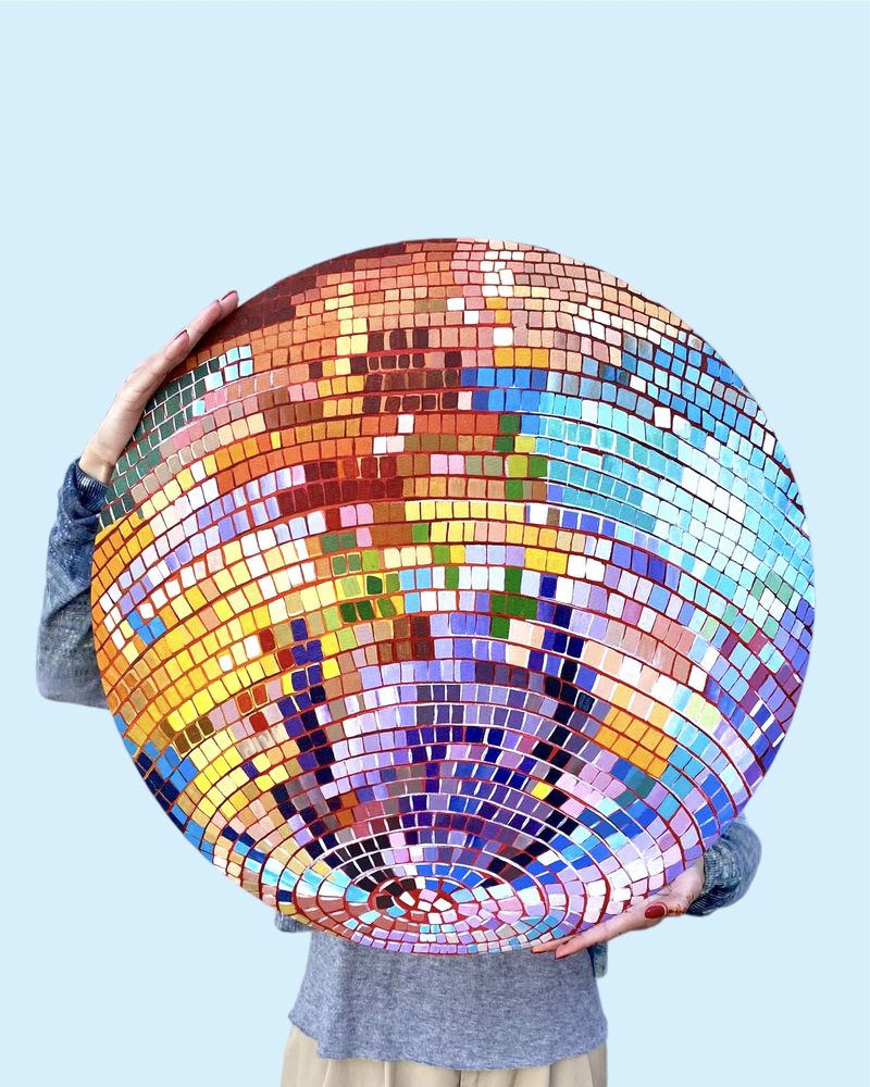 Интерьерная картина диско шар disco ball