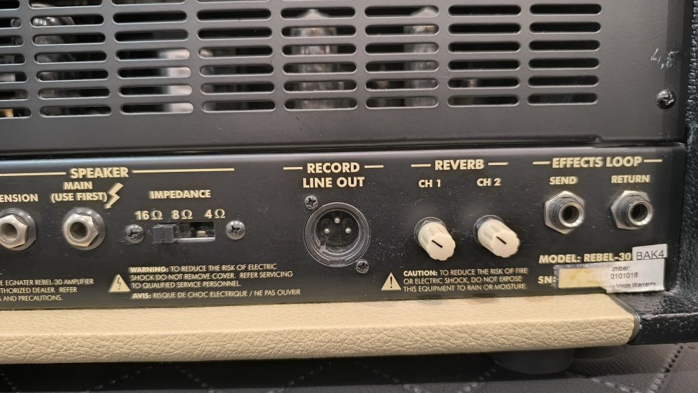 Head głowa gitarowa pełna lampa Egnater Rebel 30