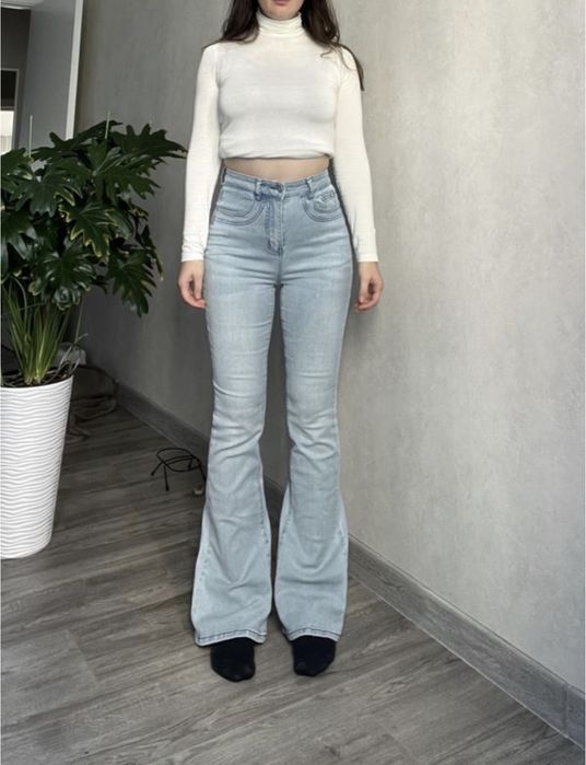 Джинсы высокая талия скинни винтаж клеш bootcut 2000s 90s y2k 34 36